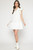 White V-Neck Ruffle Sleeve Dress