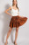 Burnt Orange Pleated Skort