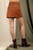 Burnt Orange Zipper Front Mini Skirt