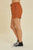 Burnt Orange High Waist Drawstring Shorts