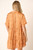 Burnt Orange White Patterned Button Down Dress