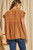 Burnt Orange Embroidered Flowy Top