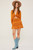 Burnt Orange Cut Out Mini Dress 