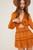 Burnt Orange Cut Out Mini Dress 