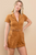 Pinwale Corduroy Belted Romper (Camel)