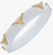 Longhorn White and Gold Bangle 