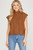 Burnt Orange Cable Mock Neck Sweater