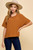 Burnt Orange Solid Short Sleeve Top