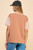 Burnt Orange White Striped Short Sleeve Top