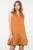 Burnt Orange Sleeveless Textured Dress