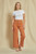 Burnt Orange High Rise Wide Leg Jeans