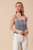 Denim Fitted Button Front Top