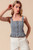 Denim Fitted Button Front Top