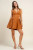 Burnt Orange Suede Mini Dress