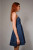 Striped Strapless Denim Dress