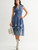 Denim Embroidered Zip Midi Dress