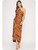 Pleated Satin Tiered Midi Dress