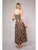 Cow Print Drop Waist Maxi Dress