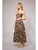 Cow Print Drop Waist Maxi Dress