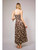 Cow Print Drop Waist Maxi Dress