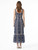 Navy Embroidered Maxi Dress