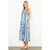 Blue Patterned Midi Dress