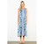 Blue Patterned Midi Dress