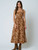 Floral Front Hook Midi Dress