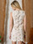 Cream Western Print Mini Dress