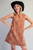 Western Embroidered Shift Dress