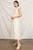 Cream Lace Trimmed Midi Dress