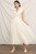 Cream Lace Trimmed Midi Dress