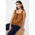 Burnt Orange Ruffle Trim Tank