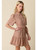 Burnt Orange Gingham Belted Dress