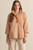 Burnt Orange Striped Quarter Sleeve Top