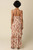 Cream Rust Floral Maxi Dress