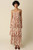 Cream Rust Floral Maxi Dress