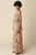 Cream Rust Floral Maxi Dress