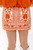 White Skirt Burnt Orange Embroidery