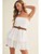 White Strapless Tiered Mini Dress