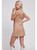 Tan Faux Suede Fringe Vest