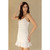 Cream Textured Floral Mini Dress
