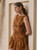 Embroidered Boat Neck Mini Dress