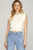 Cream Sleeveless Cropped Sweater