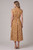 Burnt Orange Front Zip Midi Dress