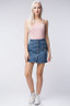 embroidered denim mini skirt