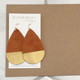 burnt orange leather earrings