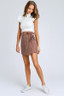 burnt orange wrap skirt