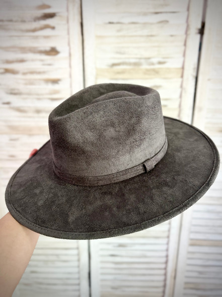 ハット Suede Wide-Chaeng Hat Oscar (4 colors) Vtg 90s Pinwheel Color Block Leather Hat Suede All Over