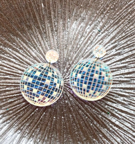 Iridescent Disco Ball Acrylic Earrings